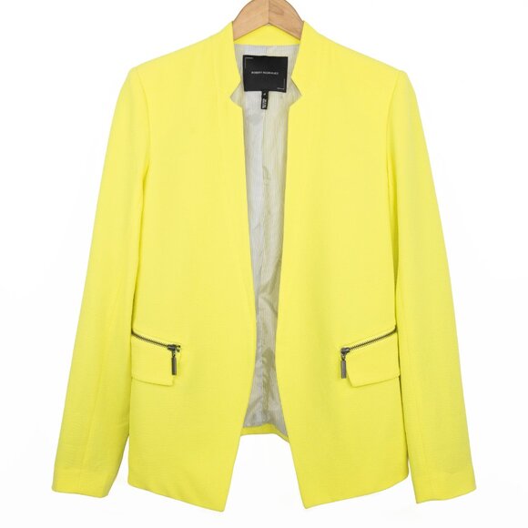Robert Rodriguez Neon Yellow Harper Blazer Women Size 4 NWOT - Picture 5 of 12